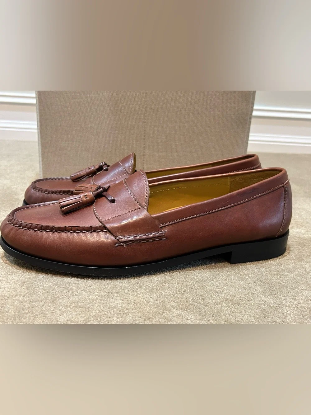 Cole Haan Brown Leather Tassel Loafers Size 12 D, Men's